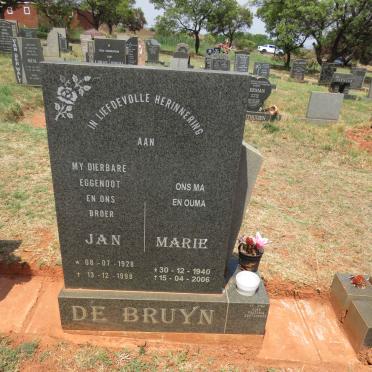 BRUYN Jan, de 1928-1998 & Marie 1940-2006