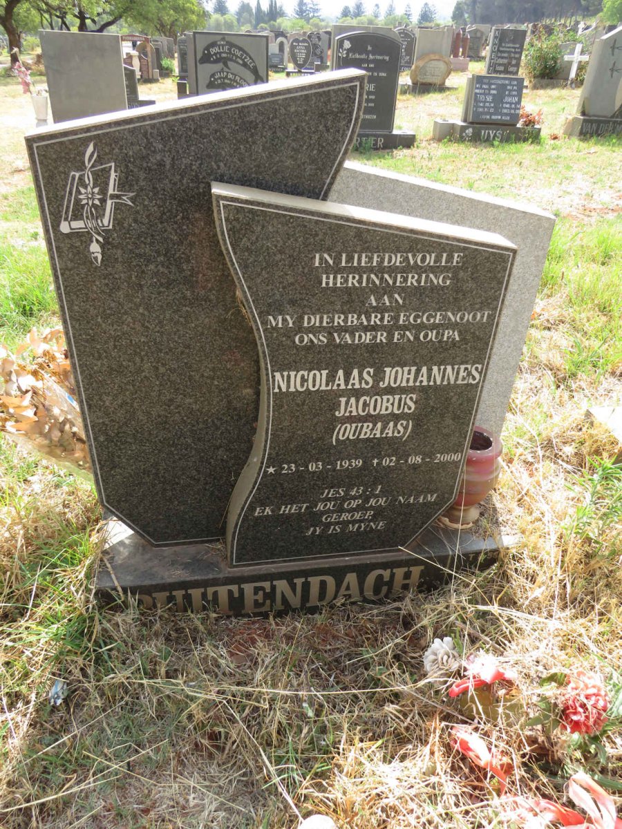 BUITENDACH Nicolaas Johannes Jacobus 1939-2000