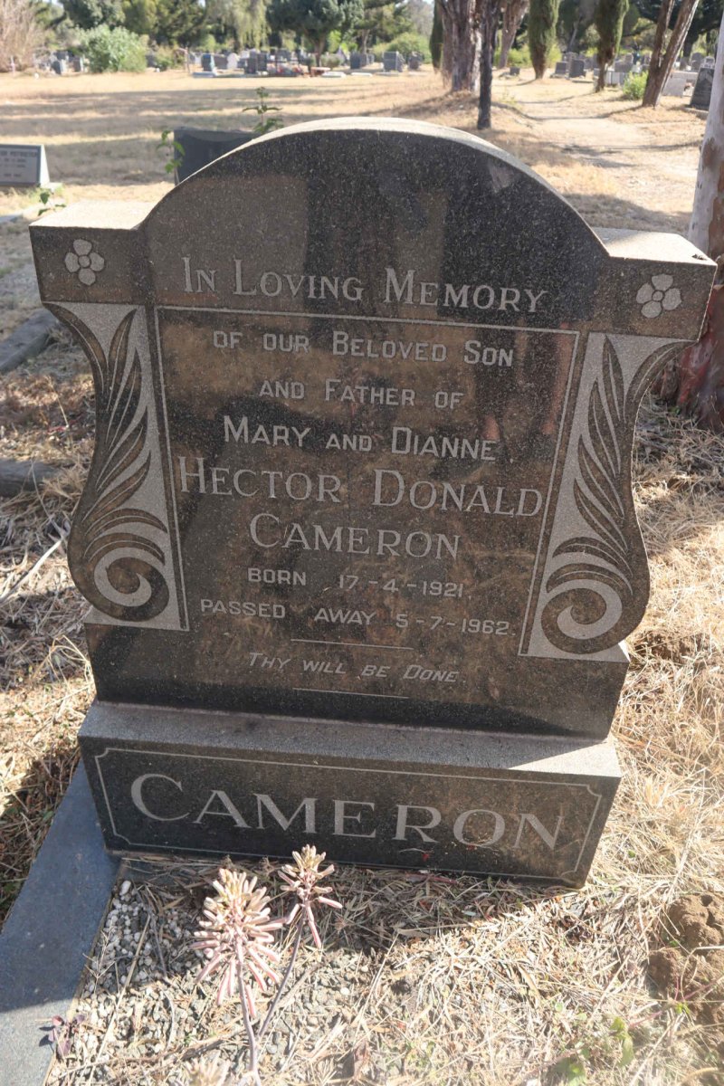 CAMERON Hector Donald 1921-1962