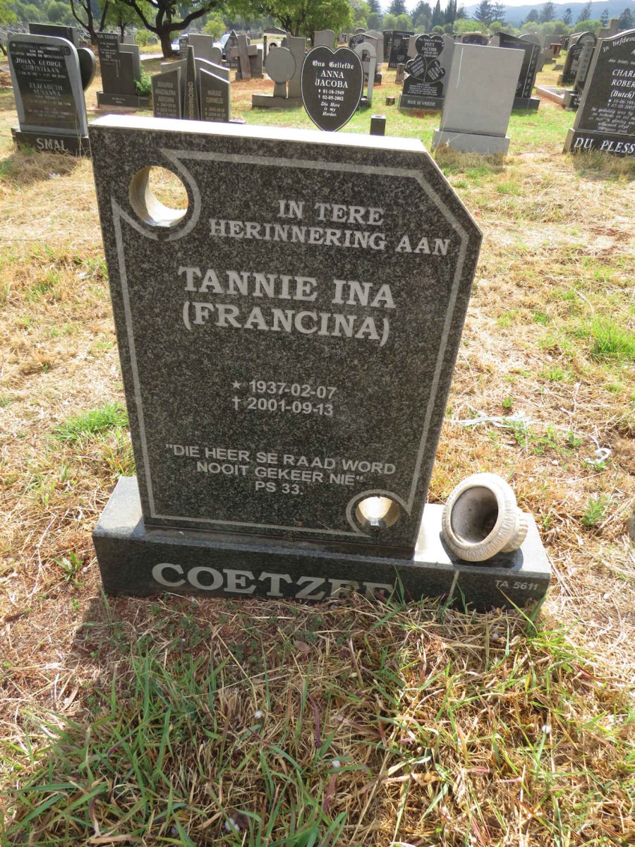 COETZEE Francina 1937-2001