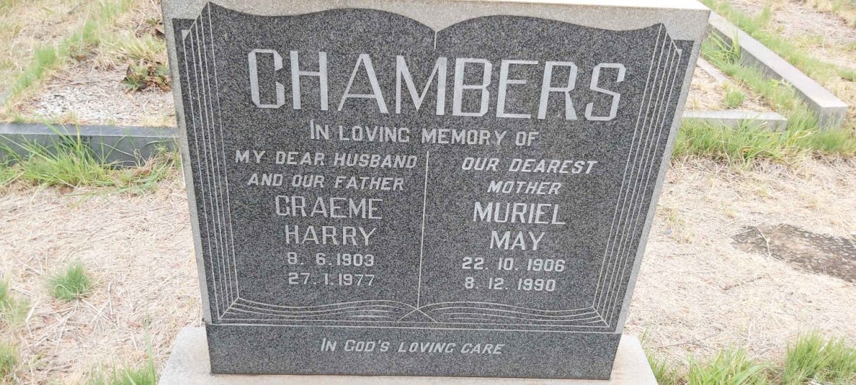 CHAMBERS Graeme Harry 1903-1977 & Muriel May 1906-1990