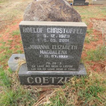 COETZEE Roelof Christoffel 1929-2001 & Johanna Elizabeth Magdalena 1933-