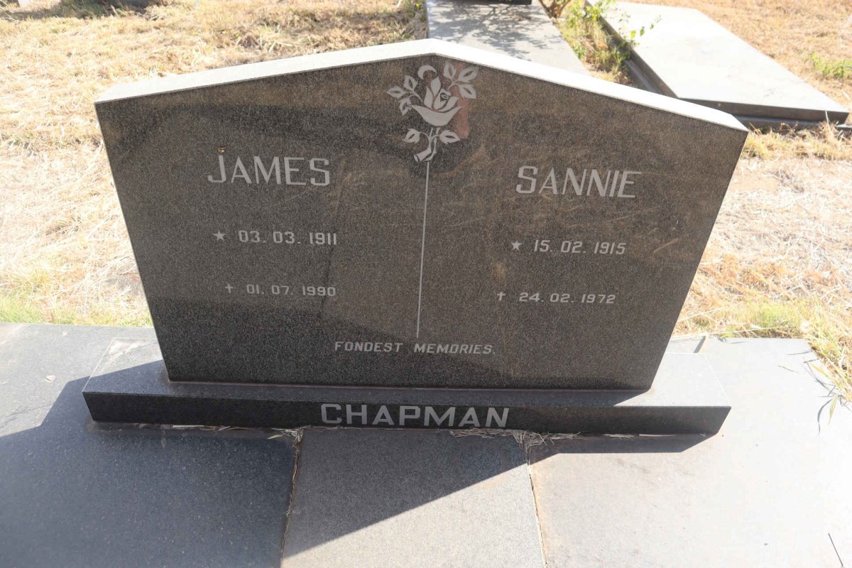 CHAPMAN James 1911-1990 & Sannie 1915-1972