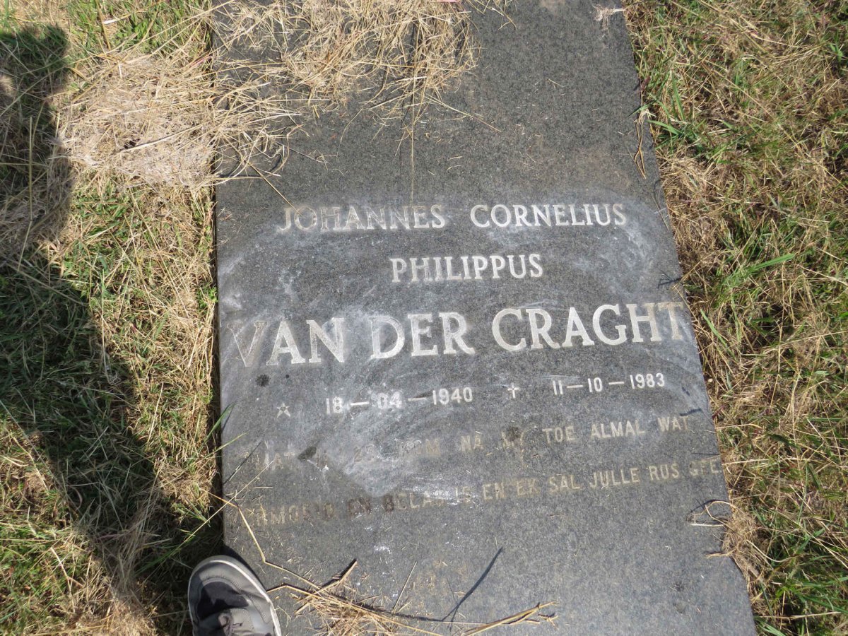 CRAGHT Johannes Cornelius Philippus, van der 1940-1983