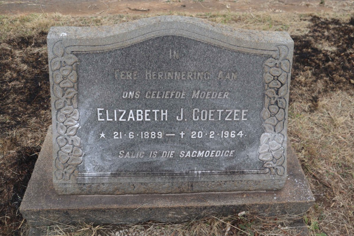 COETZEE Elizabeth J. 1889-1964