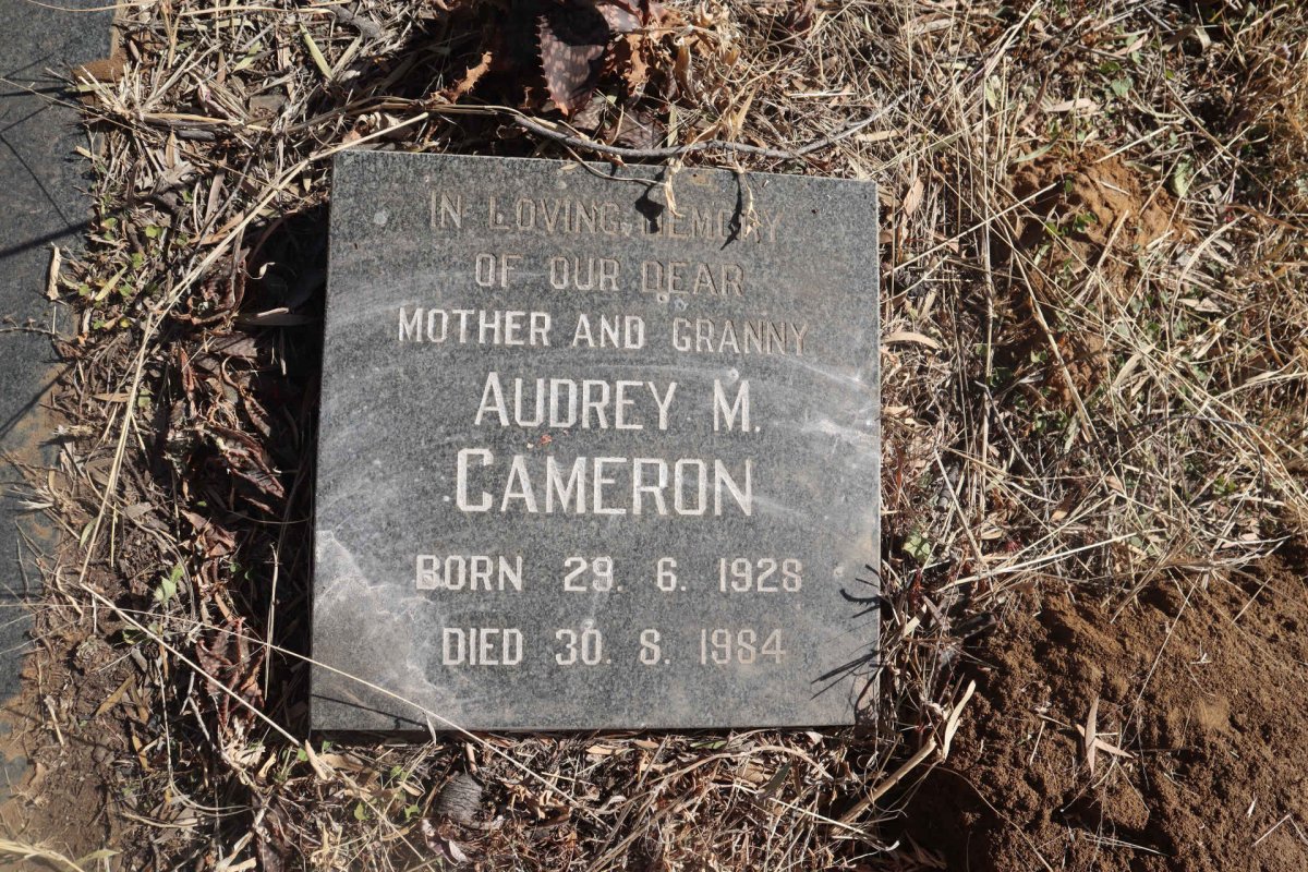CAMERON Audrey M. 1928-1984