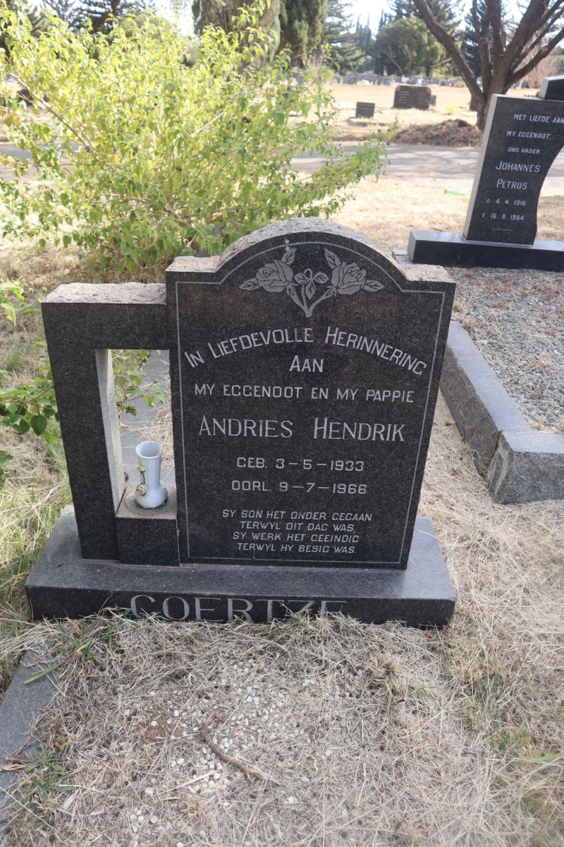 COERTZE Andries Hendrik 1933-1966