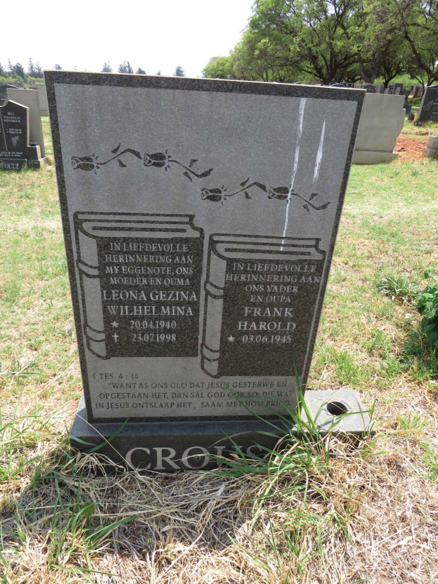 CROUS Frank Harold 1945- & Leona Gezina Wilhelmina 1940-1998