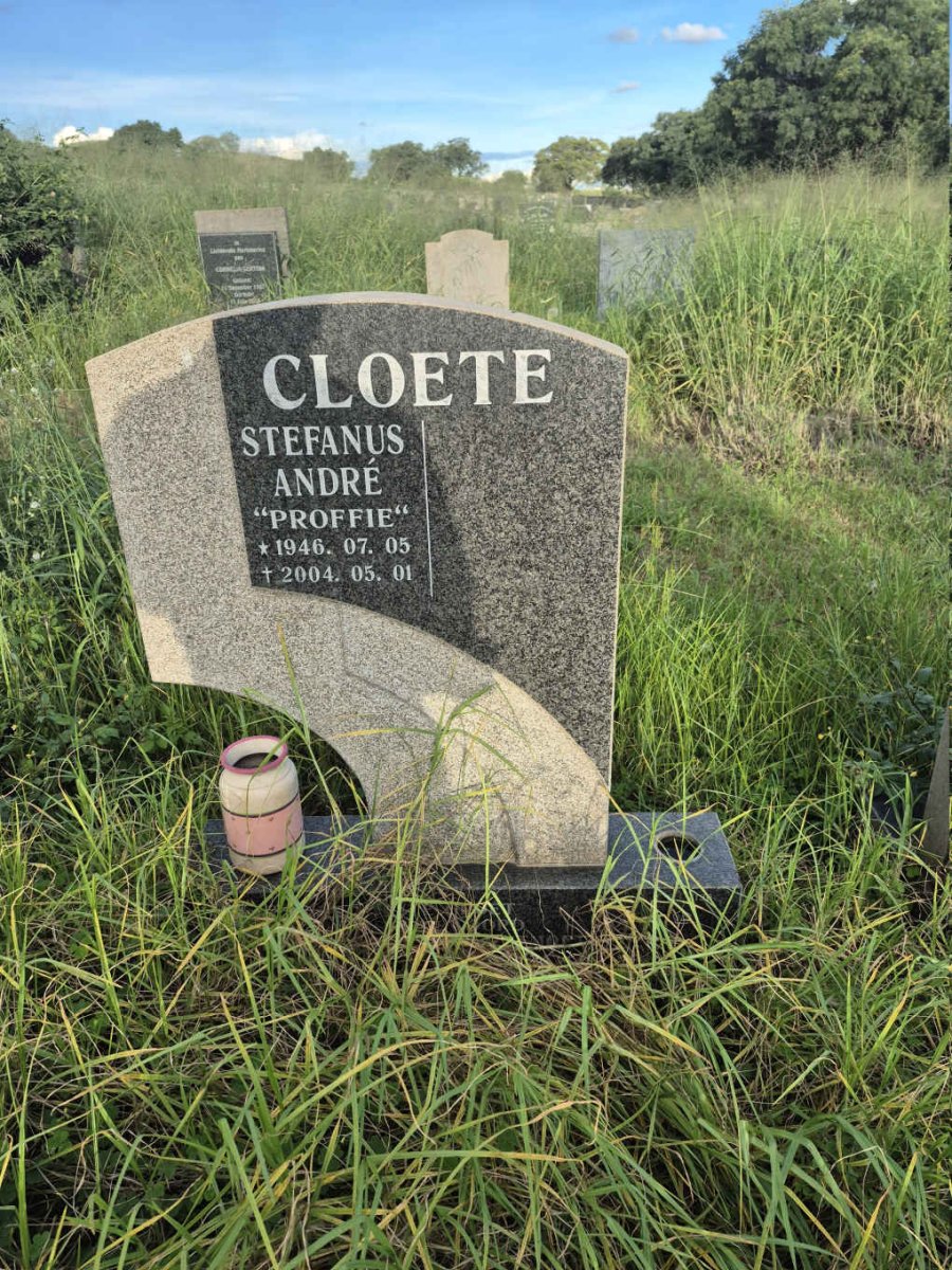 CLOETE Stefanus Andre 1946-2004