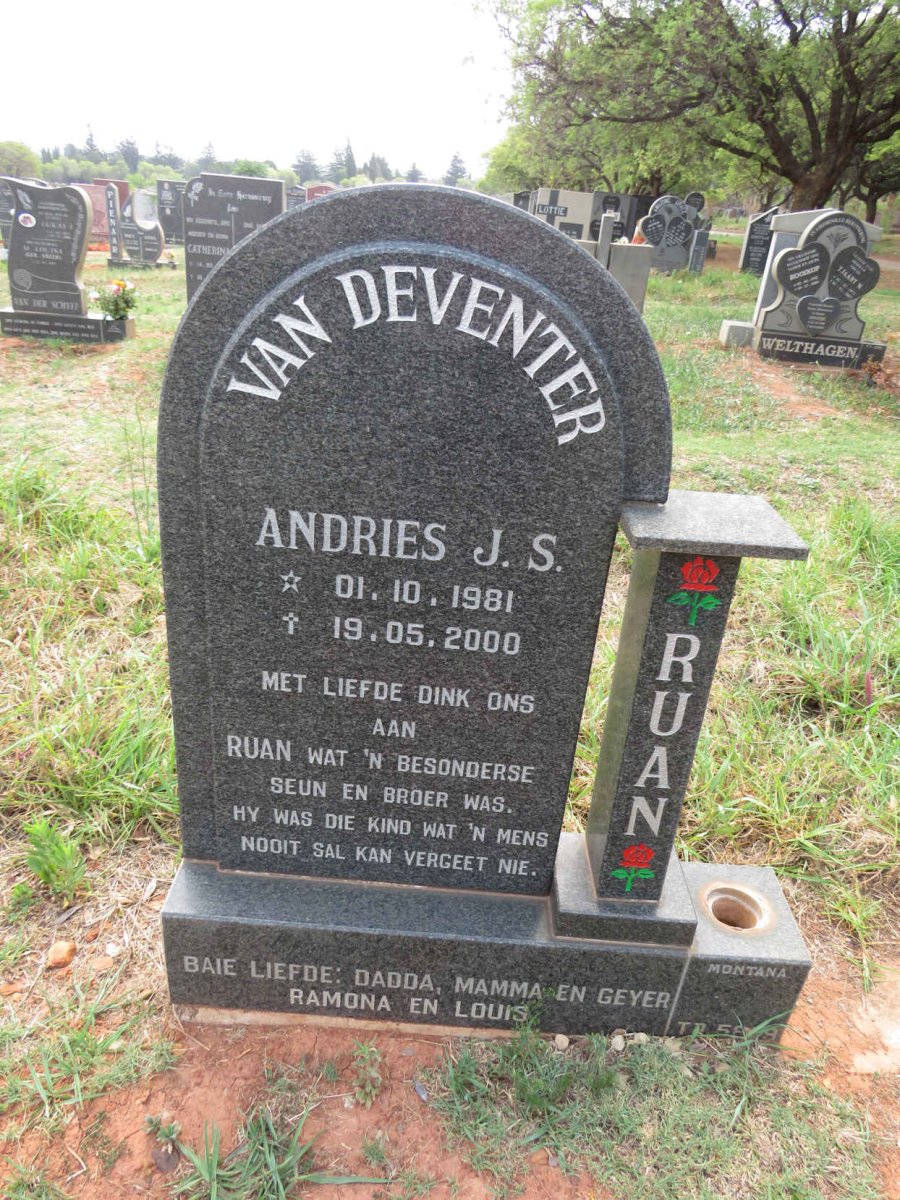 DEVENTER Andries J.S., van 1981-2000