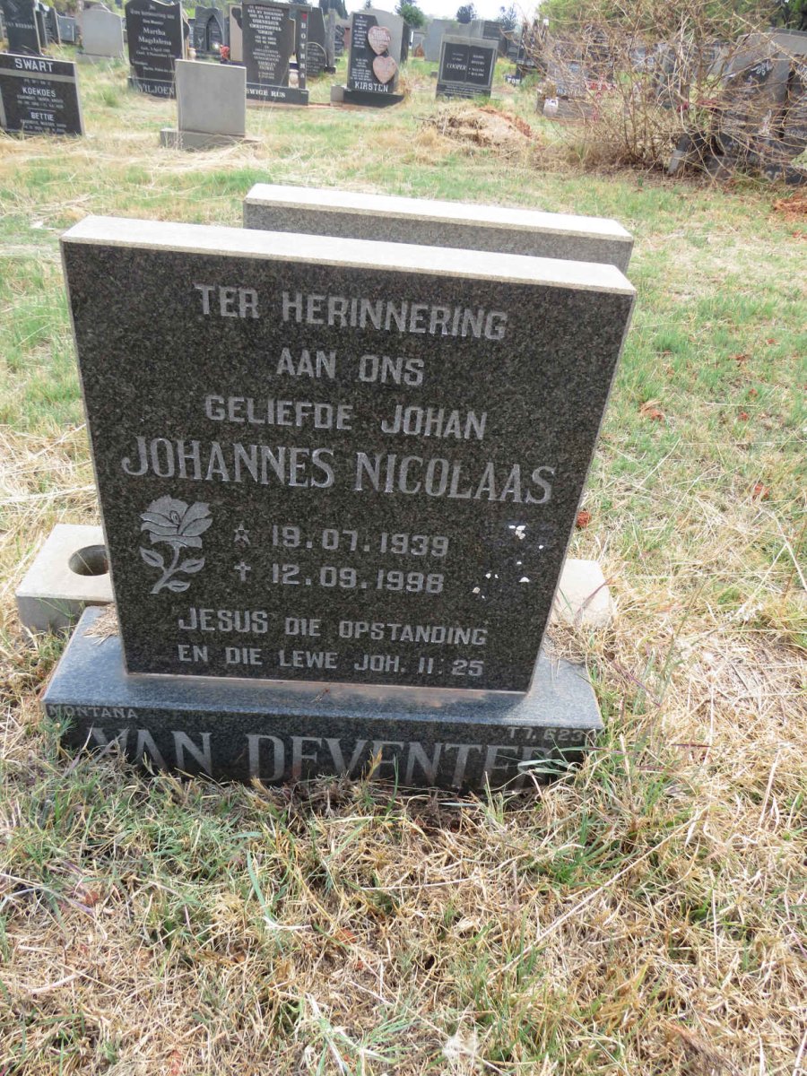 DEVENTER Johannes Nicolaas, van 1939-1998