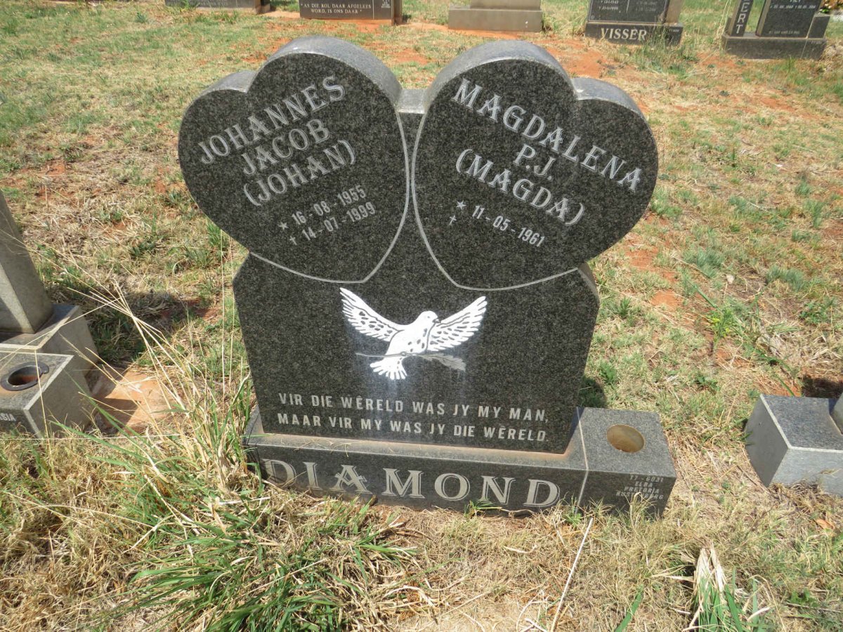 DIAMOND Johannes Jacob 1955-1999 & Magdalena P.J. 1961-