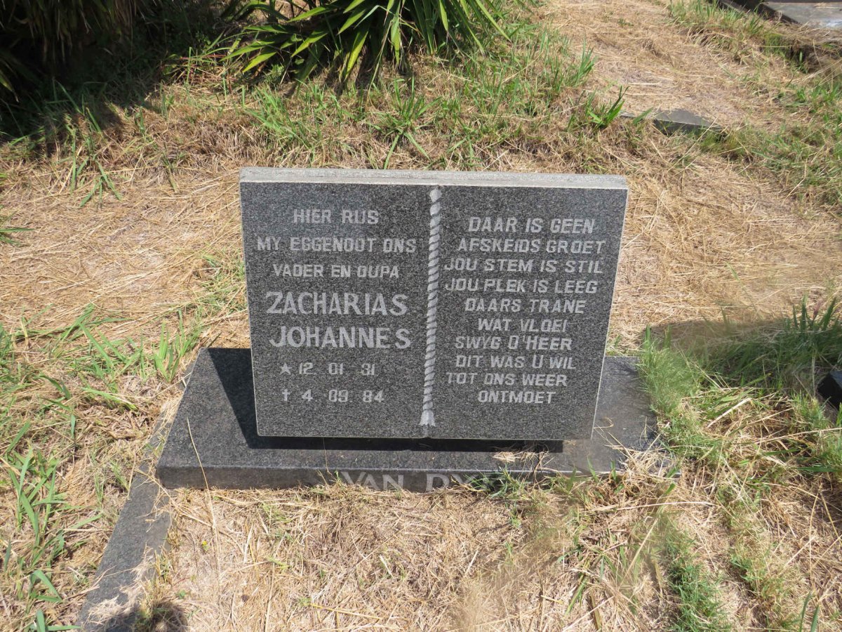 DYK Zacharias Johannes, van 1931-1984