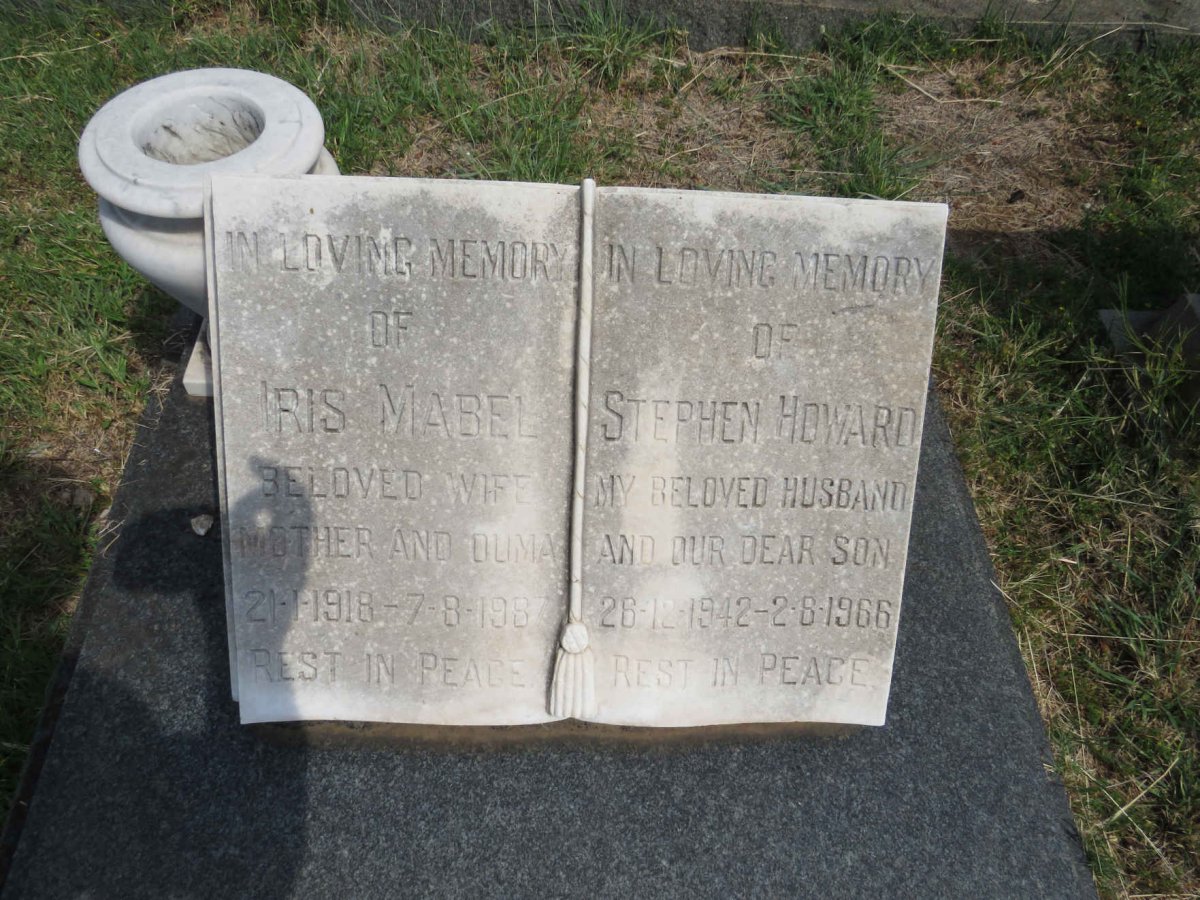 DEAN Iris Mabel 1918-1987 :: DEAN Stephen Howard 1942-1966 _2