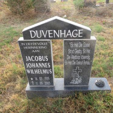 DUVENHAGE Jacobus Johannes Wilhelmus 1935-2003