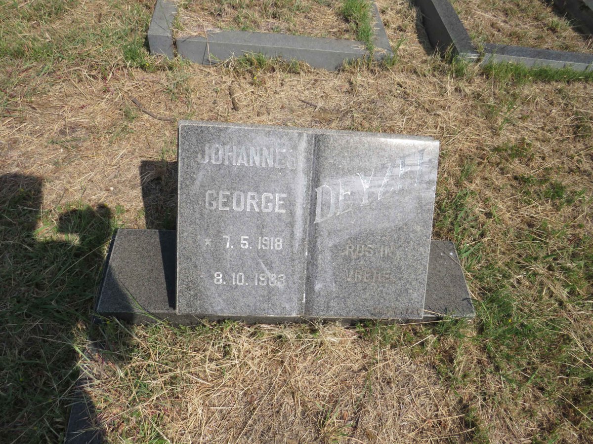 DEYZEL Johannes George 1918-1983