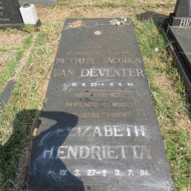 DEVENTER Petrus Jacobus, van 1923-1983 & Elizabeth Hendrietta 1927-1984