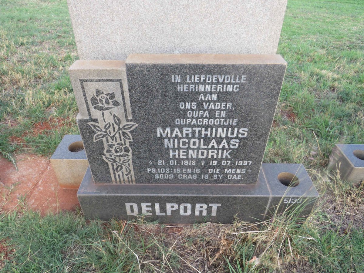 DELPORT Marthinus Nicolaas Hendrik 1918-1997
