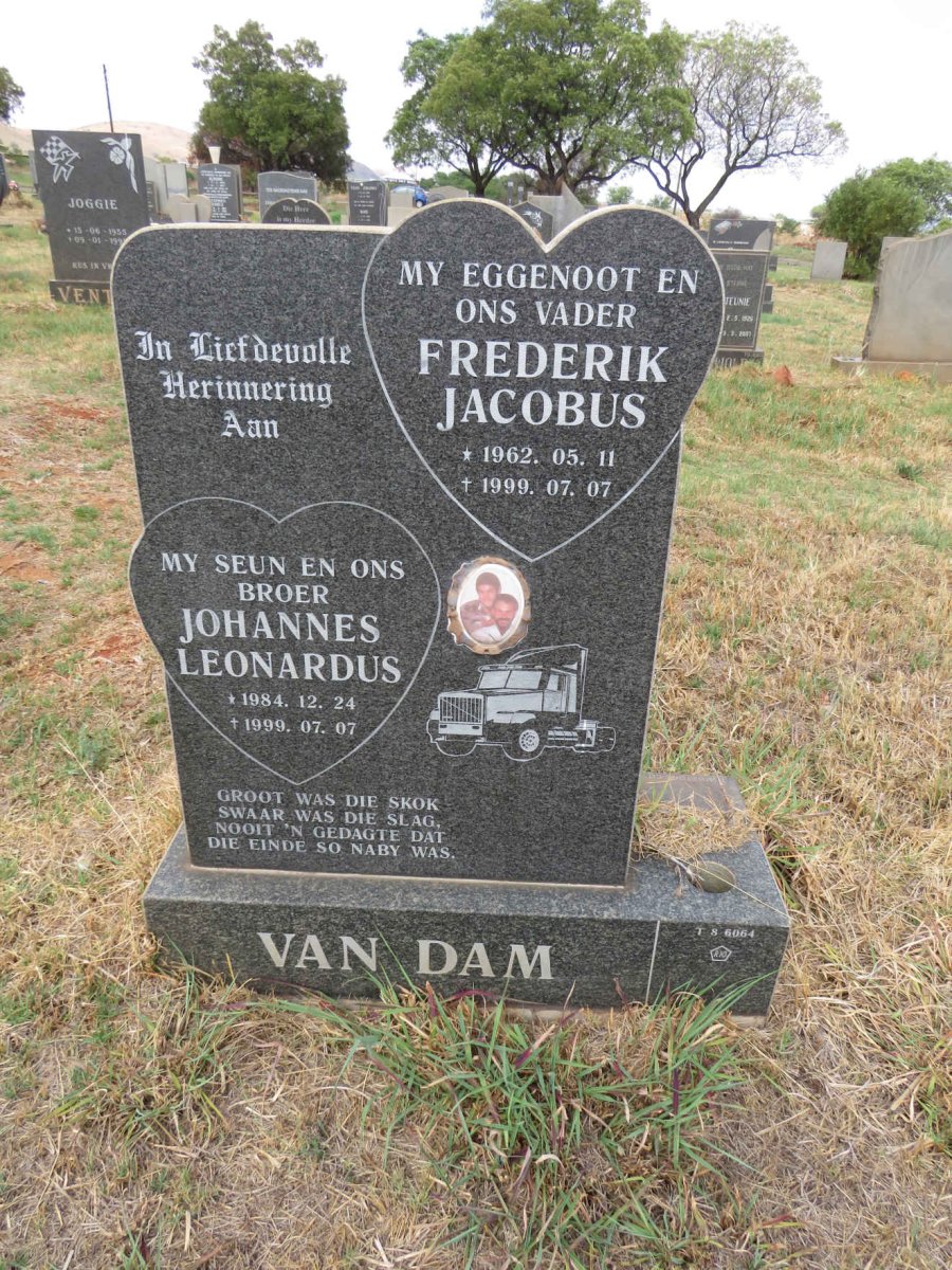 DAM Frederik Jacobus, van 1962-1999 :: VAN DAM Johannes Leonardus 1984-1999 