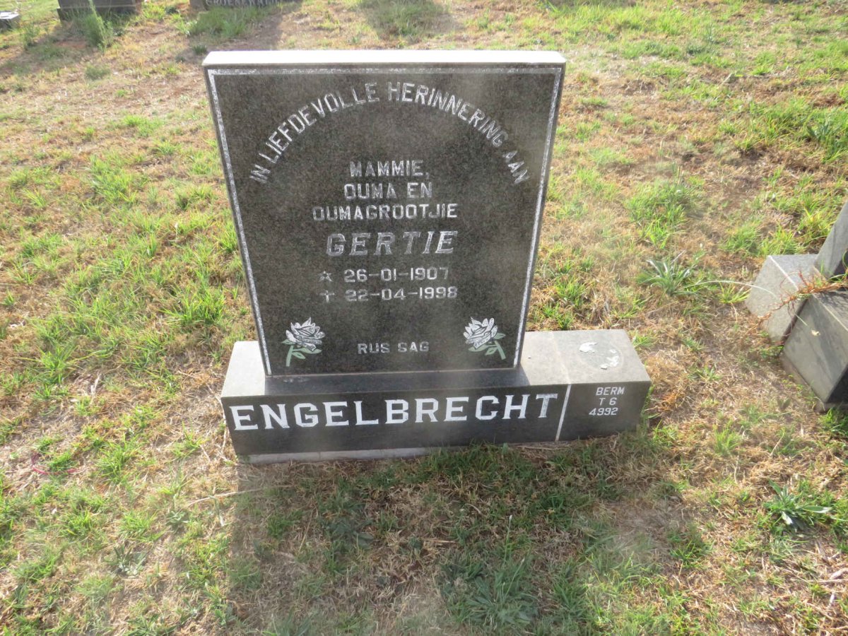 ENGELBRECHT Gertie 1907-1998