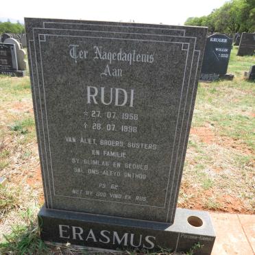 ERASMUS Rudi 1958-1998