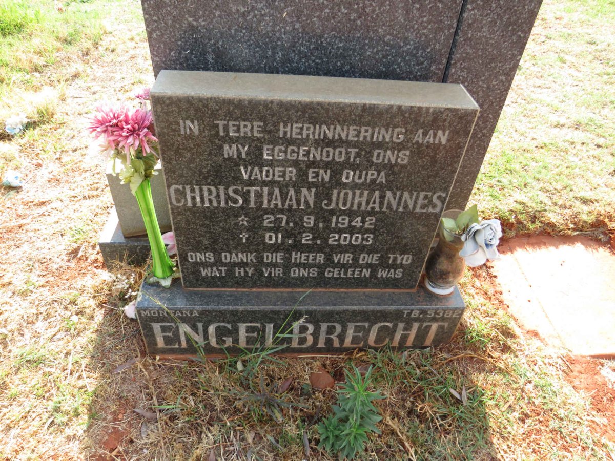 ENGELBRECHT Christiaan Johannes 1942-2003