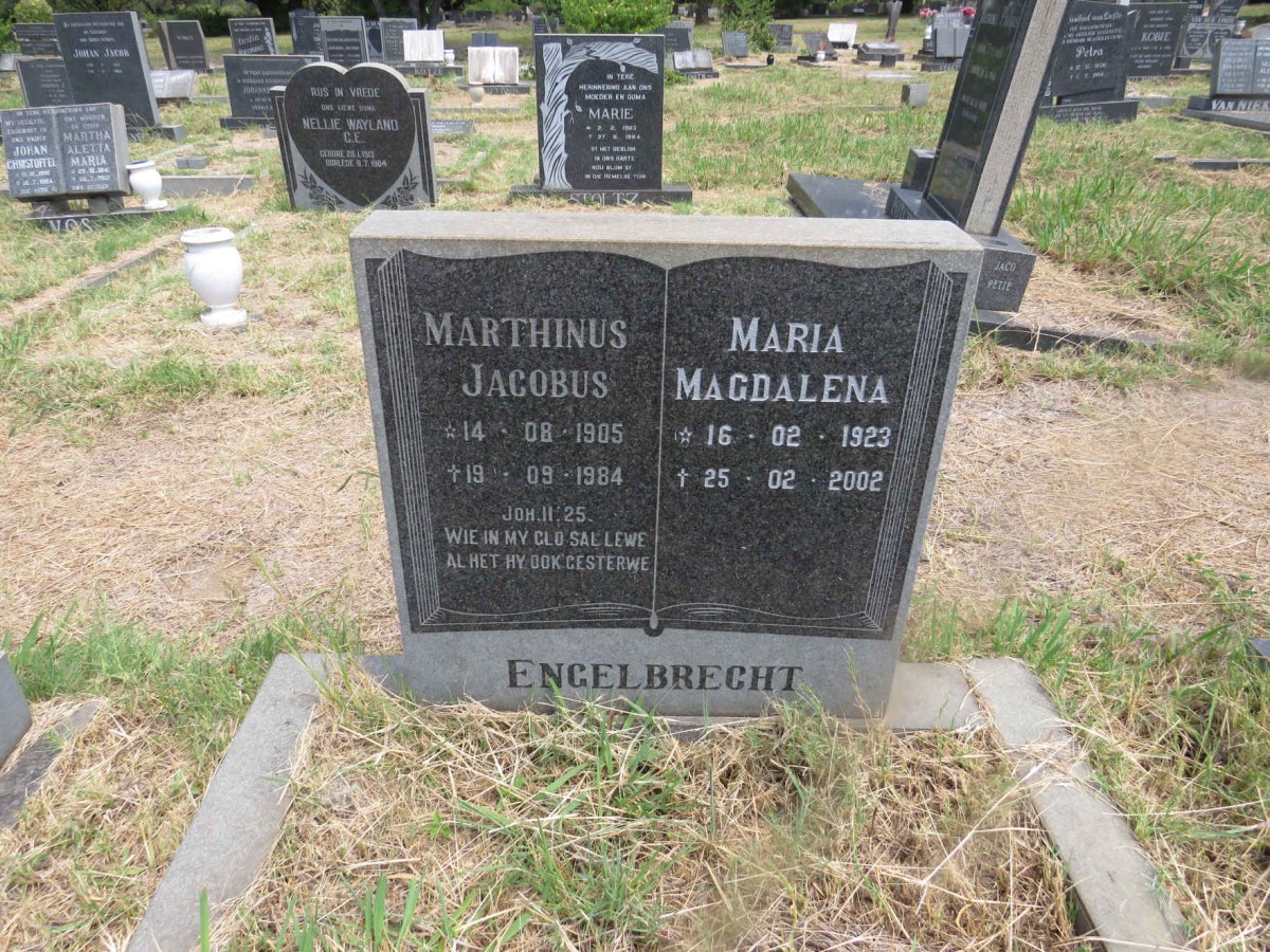 ENGELBRECHT Marthinus Jacobus 1905-1984 & Maria Magdalena 1923-2002