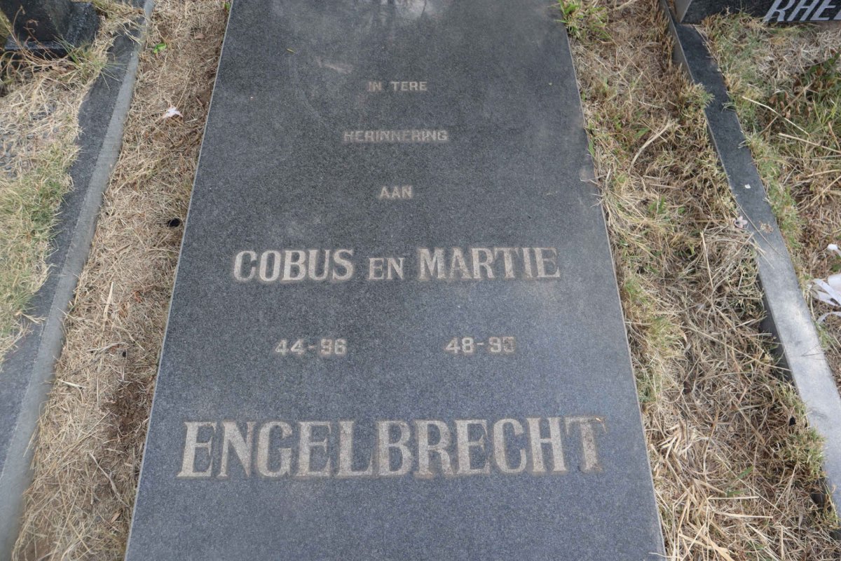 ENGELBRECHT Cobus 1944-1996 & Martie 1948-1995