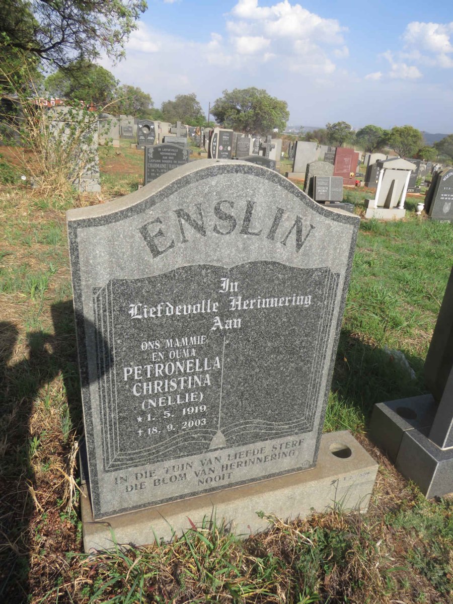 ENSLIN Petronella Christina 1919-2003 