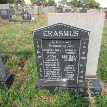 ERASMUS Anna Cecilia 1953-2003 :: ERASMUS Keithan C. Marius 2005-2005
