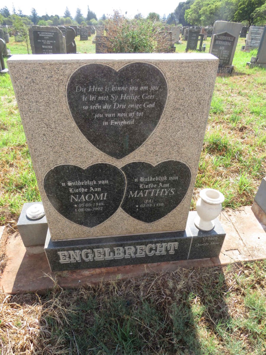 ENGELBRECHT Matthys 1950- & Naomi 1948-2002