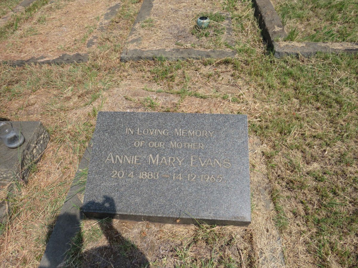 EVANS Annie Mary 1883-1965