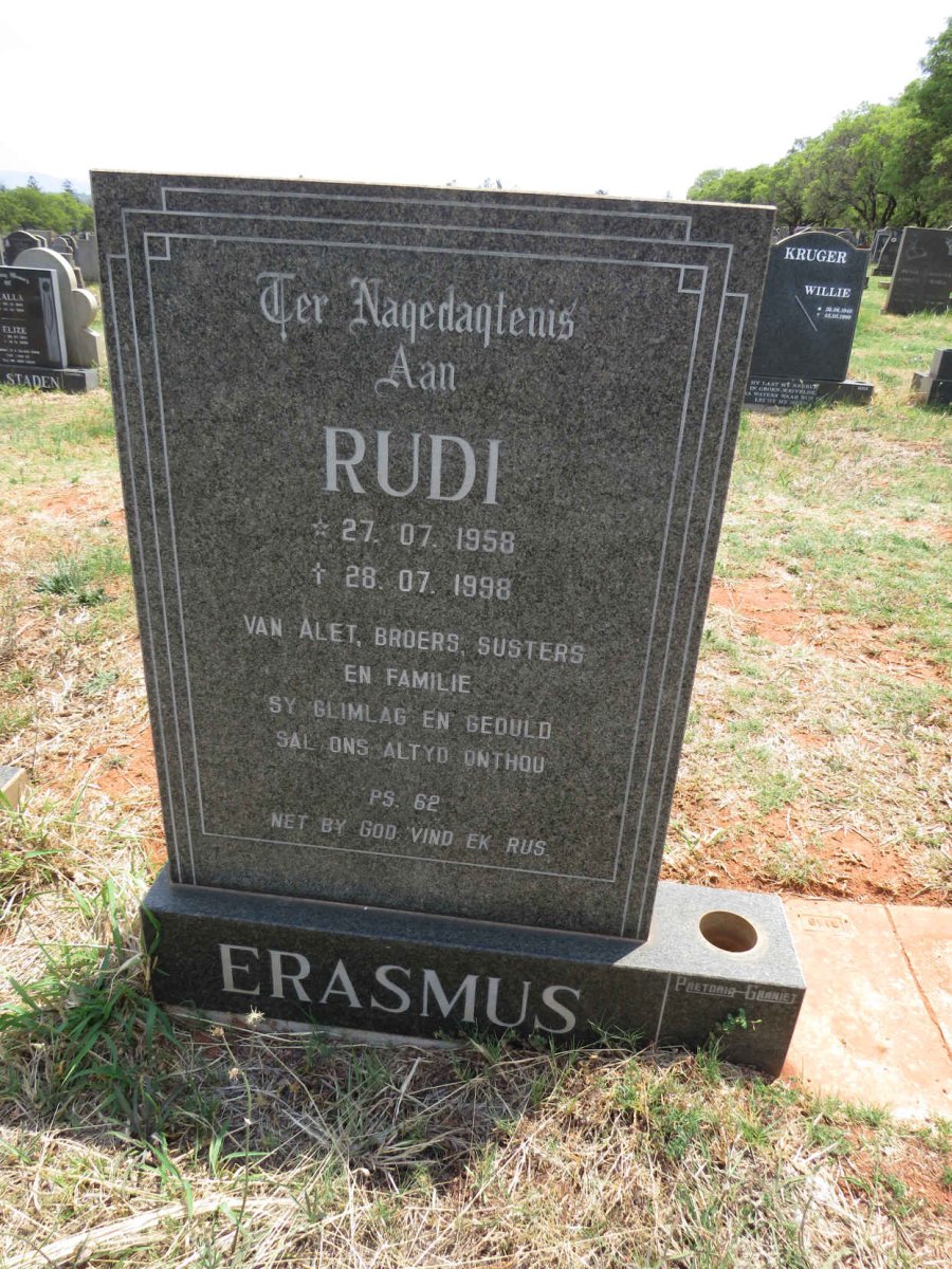 ERASMUS Rudi 1958-1998