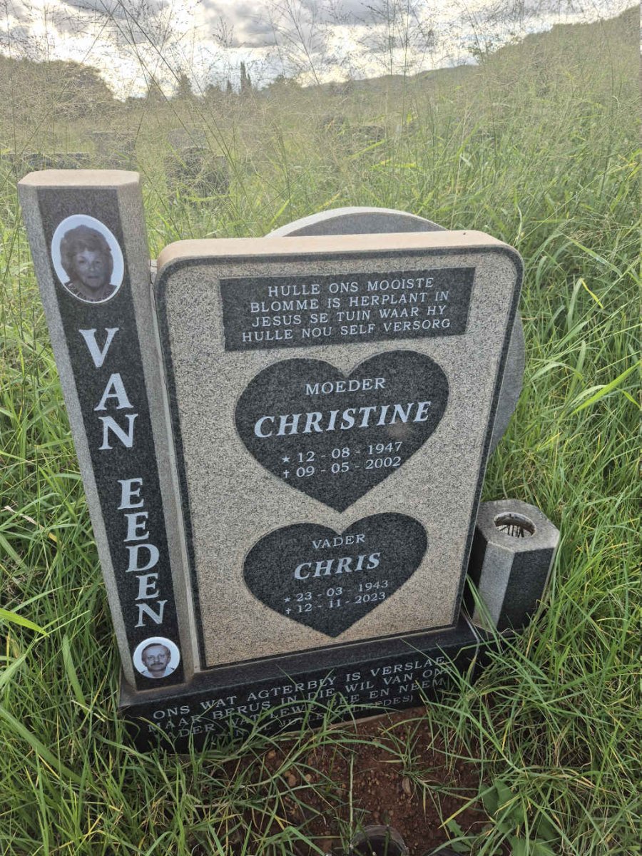 EEDEN Chris, van 1943-2023 & Christine 1947-2002