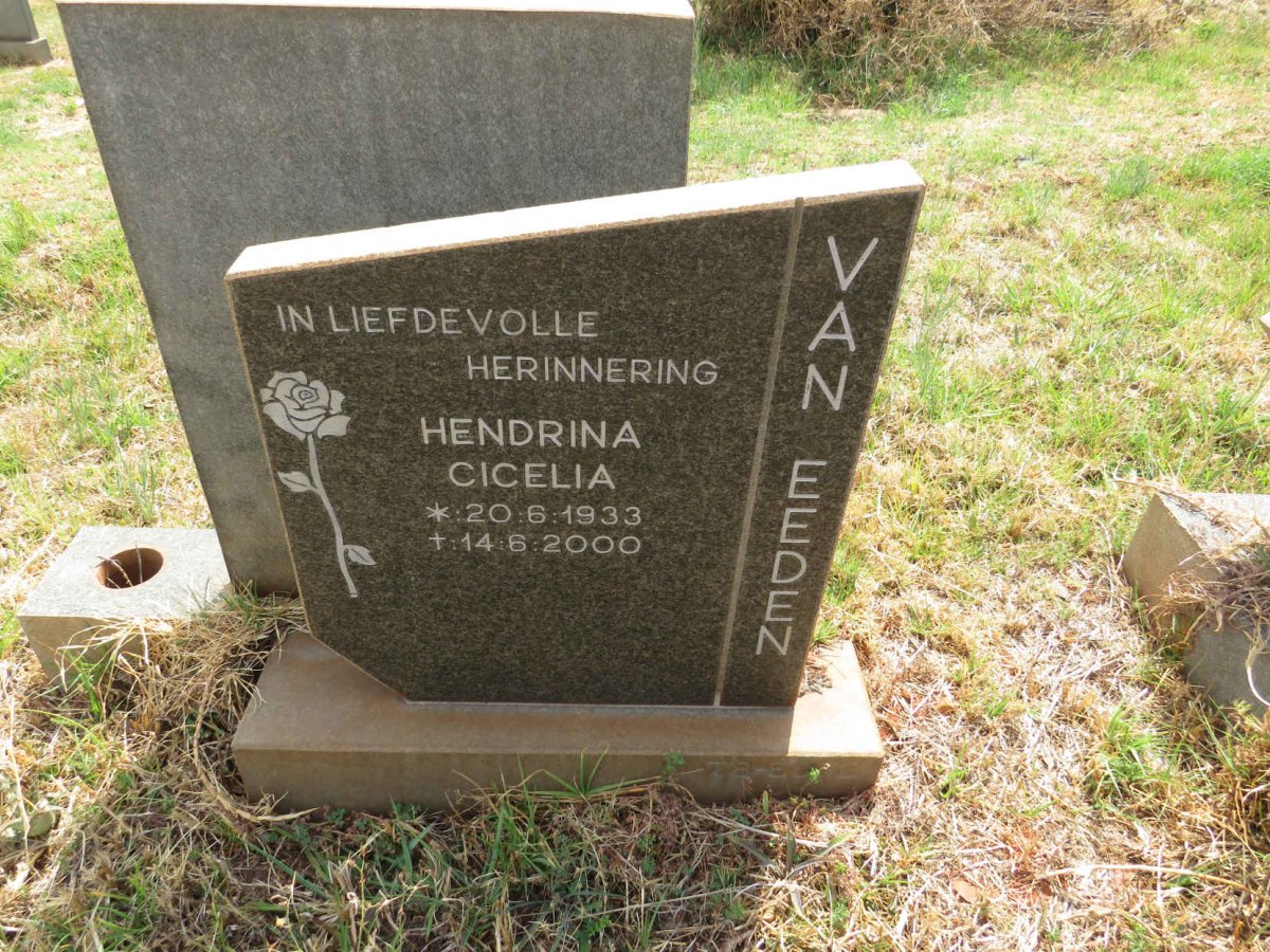 EEDEN Hendrina Cicelia, van 1933-2000