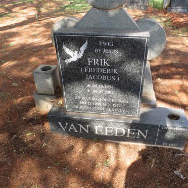 EEDEN Frederik Jacobus, van 1951-2002