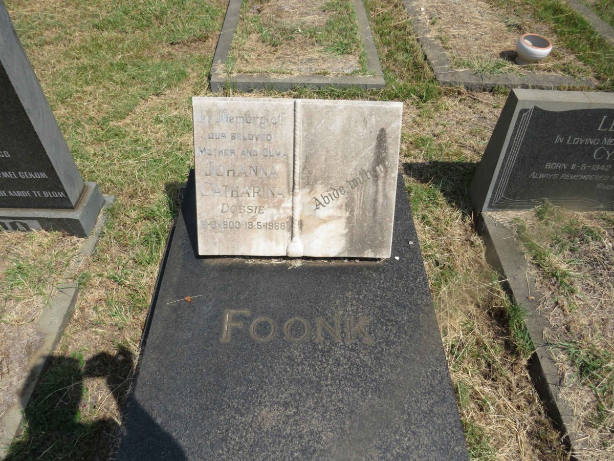 FOONK Johanna Catharina 1903-1968