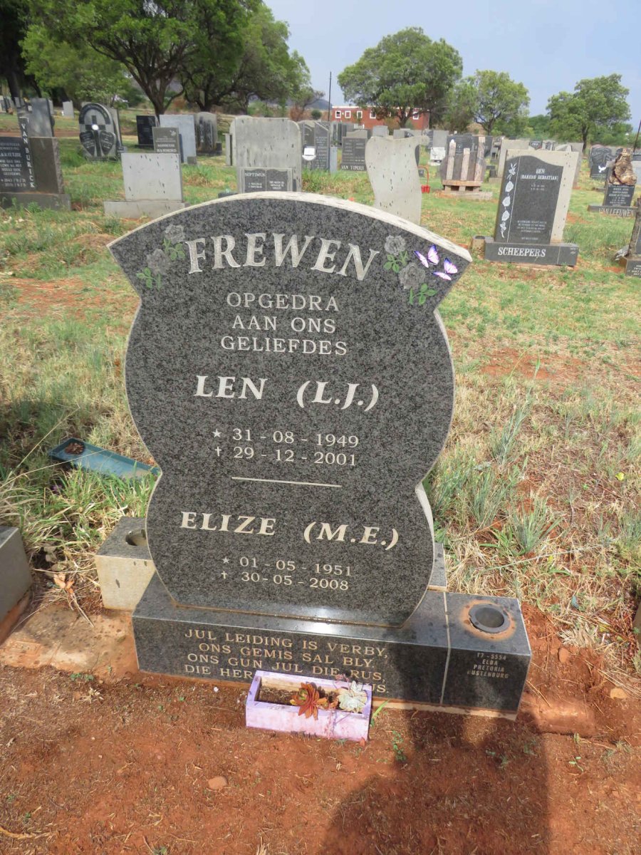 FREWEN L.J. 1949-2001 & M.E. 1951-2008
