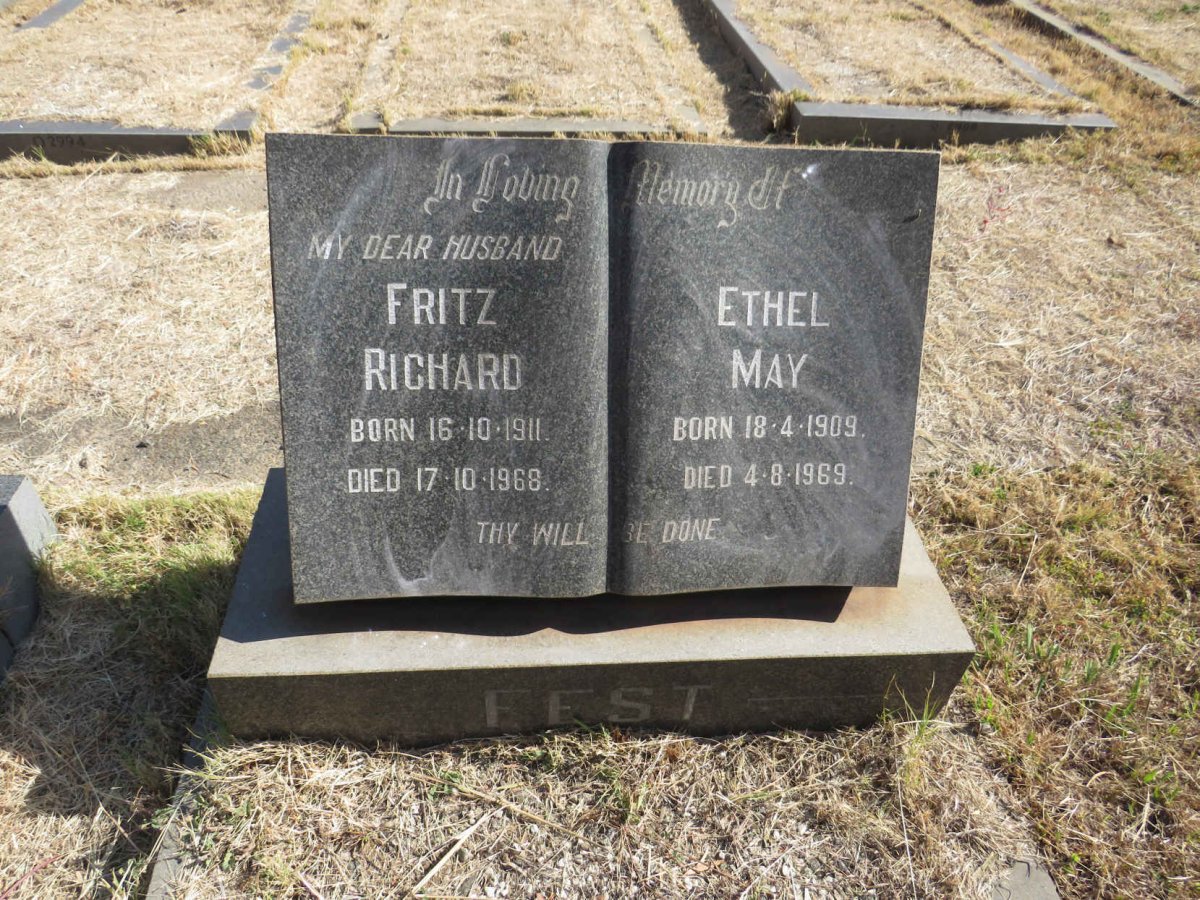 FEST Fritz Richard 1911-1968 & Ethel May 1909-1969