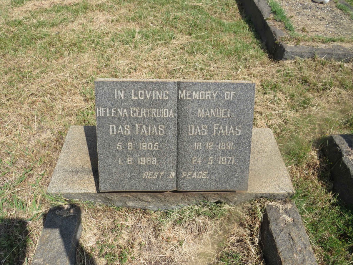 FAIAS Manuel, das 1891-1971 & Helena Gertruida 1905-1968