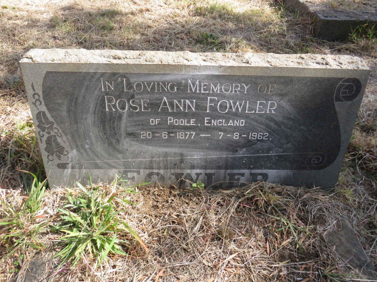 FOWLER Rose Ann 1877-1962
