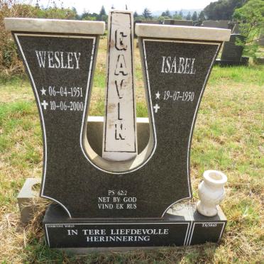 GAVIN Wesley 1951-2000 & Isabel 1950-