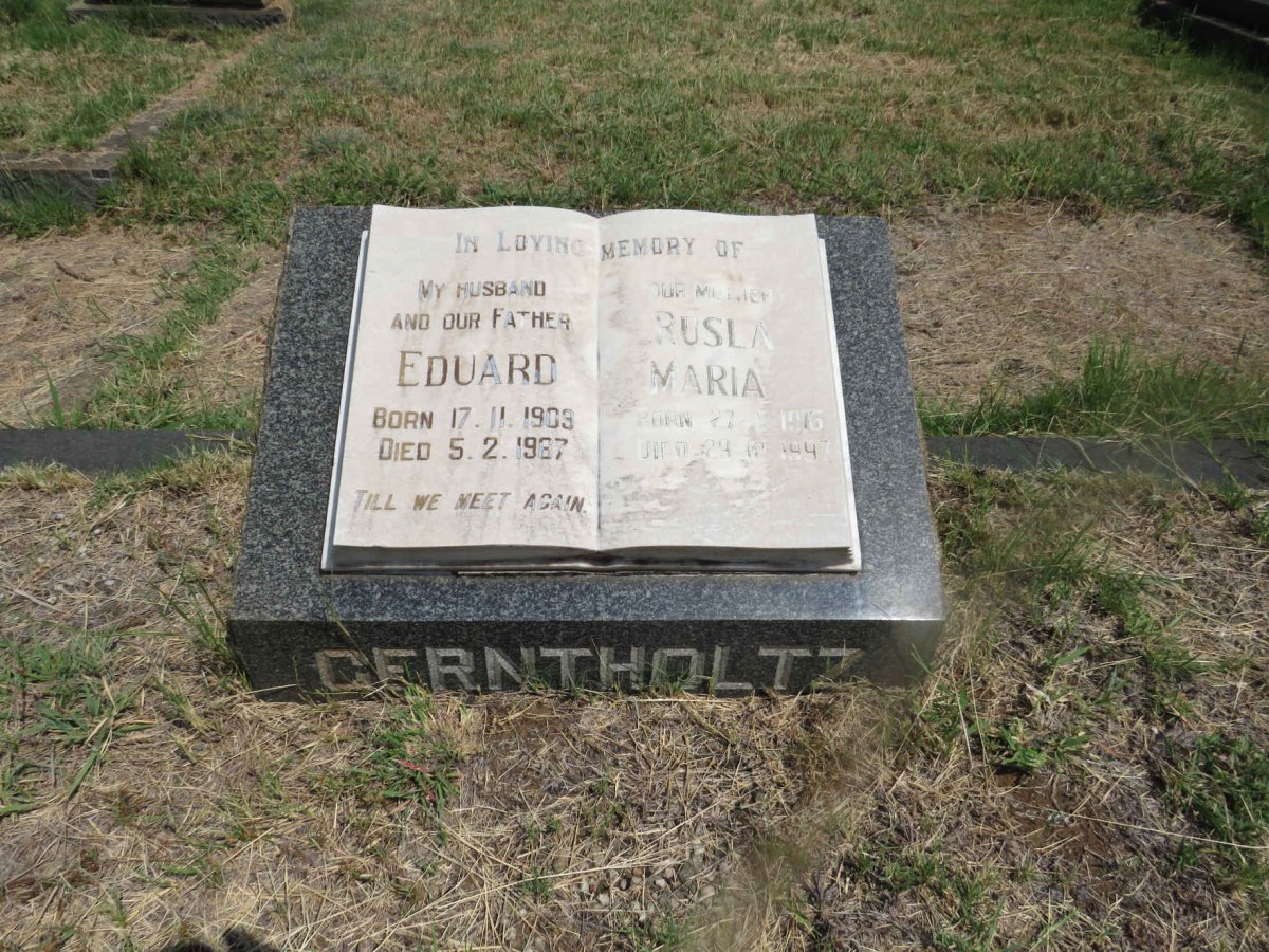 GERNTHOLTZ Eduard 1909-1967 & Rusla Maria 1916-1997 _1