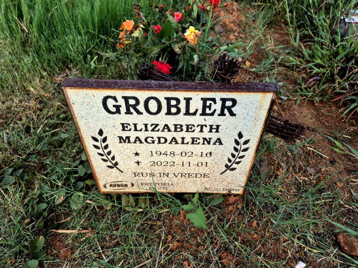GROBLER Elizabeth Magdalena 1948-2022