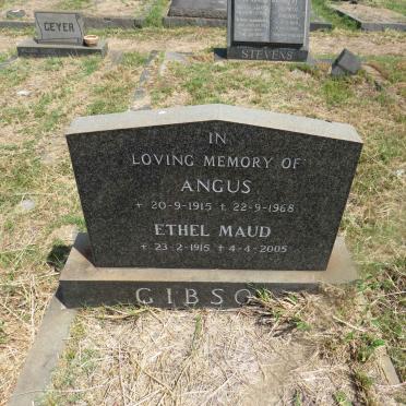 GIBSON Angus 1915-1968 & Ethel Maud 1915-2005