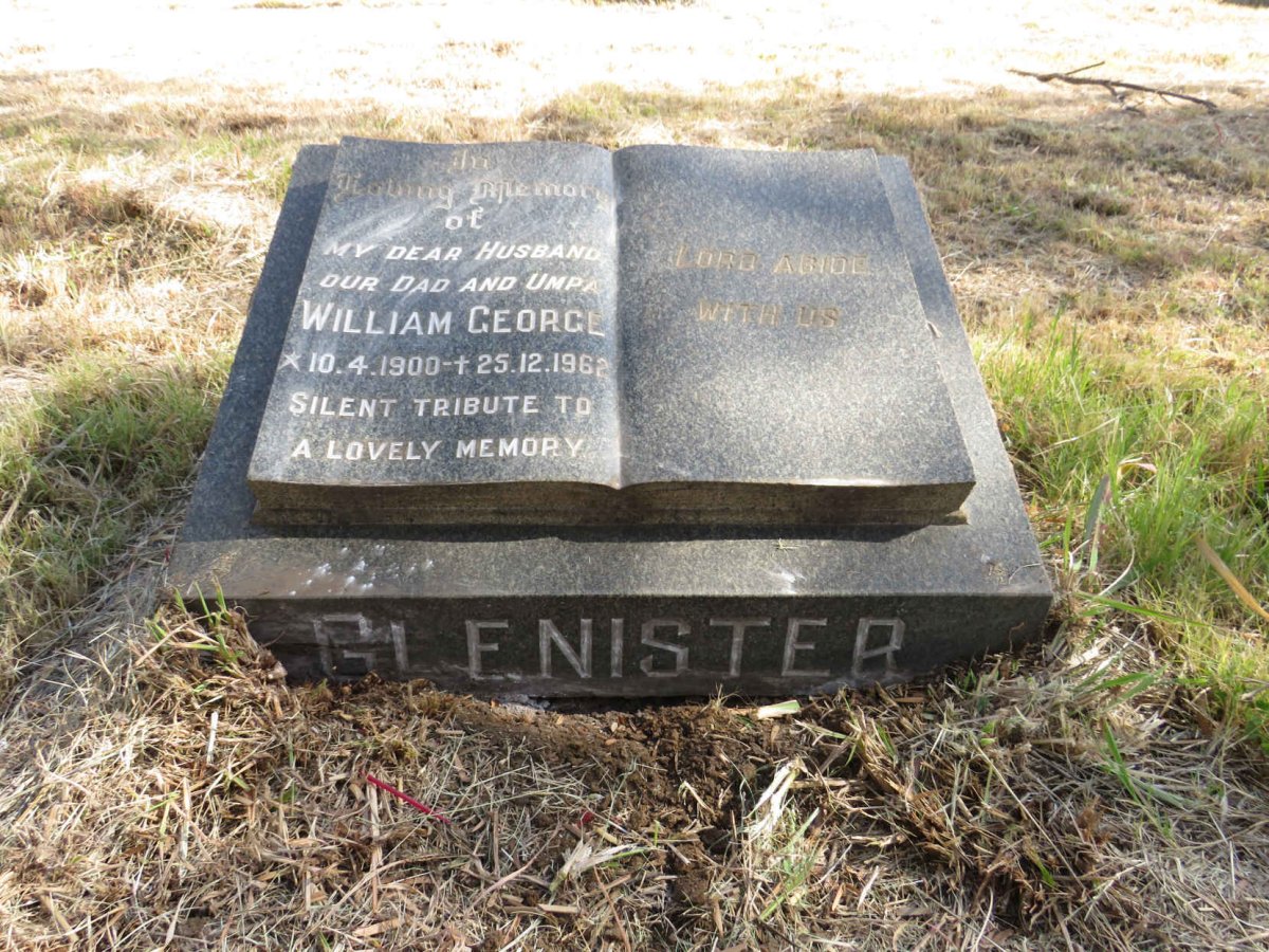 GLENISTER William George 1900-1962