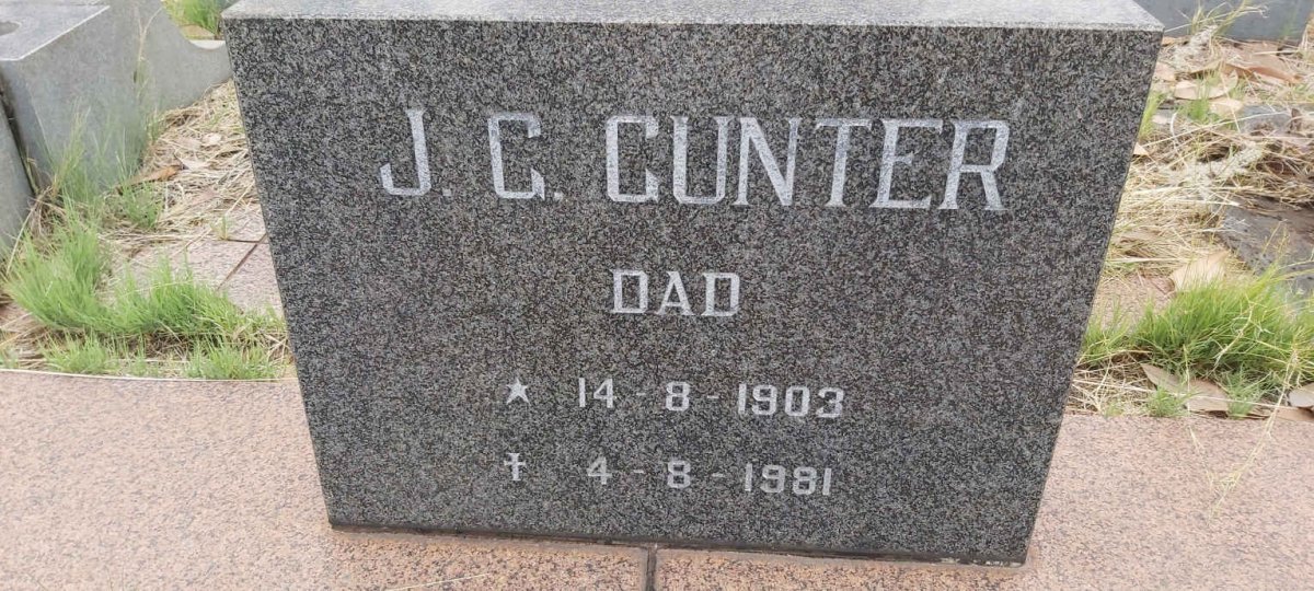 GUNTER J.G. 1903-1981