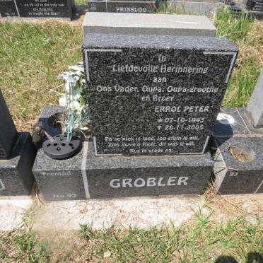 GROBLER Errol Peter 1943-2005