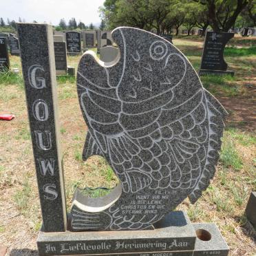 GOUWS Andries Evert Stefanus 1949-1997 & Susanna Johanna 195?