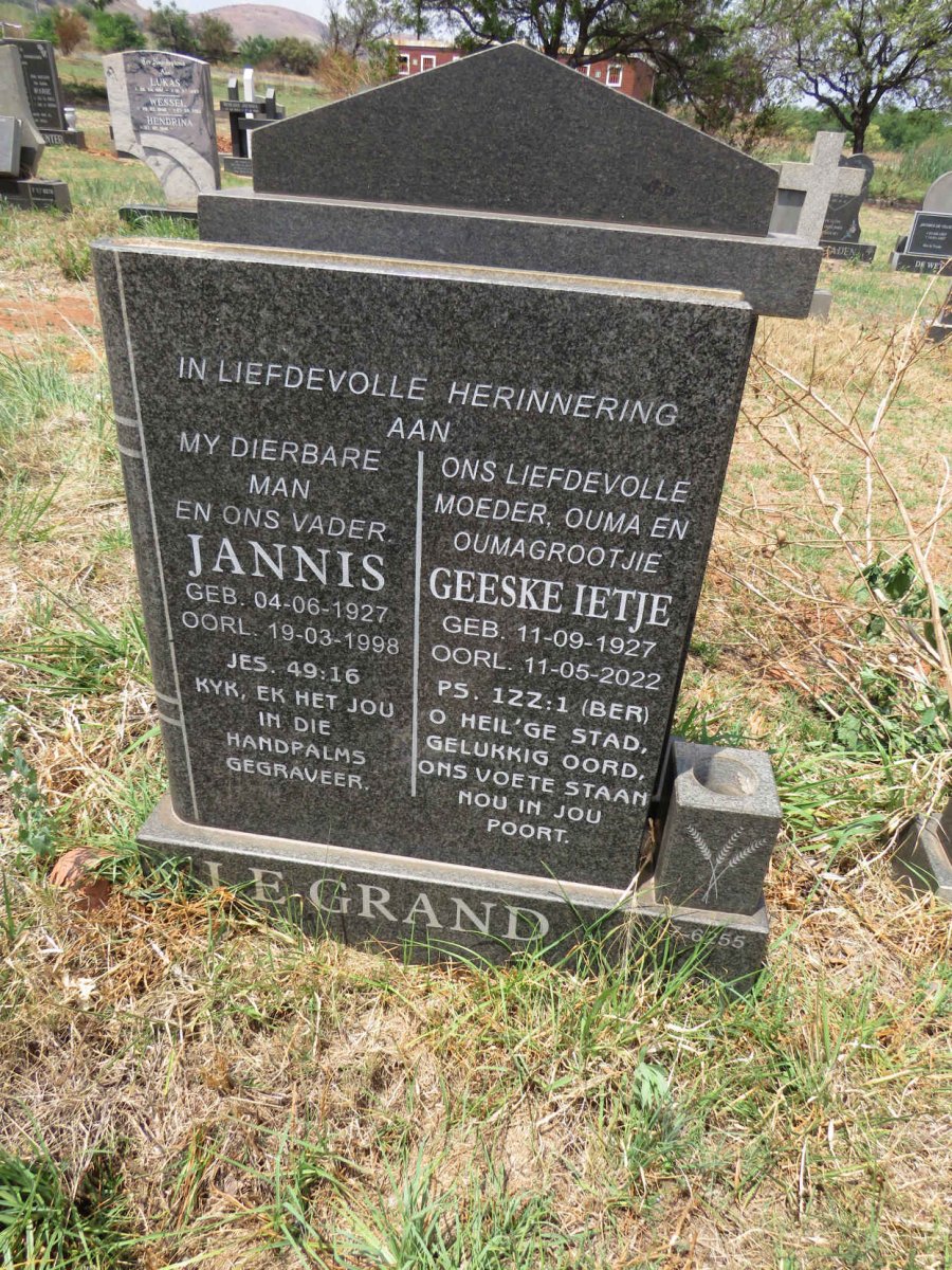 GRAND Jannis, le 1927-1998 & Geeske Ietje 1927-2022